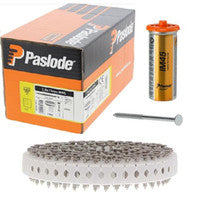 Paslode 142202 IM45GN 2.8 x 32mm Stainless Steel A2 Ring Shank Nail & 1 Fuel Cell (1000 Pack)