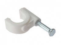 ForgeFix 6-7mm Round White Cable Clips RCC67W (100 Pack)