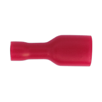 Sealey RT16 Fully Insulated Terminal 6.3mm Female Red Pack of 100