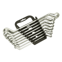 Sealey S0405 Deep Offset Ring Spanner Set 8pc Metric