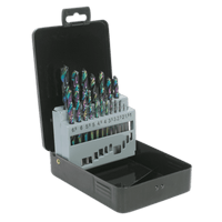 Sealey S0868 HSS Drill Bit Set 19pc Edge Ground Metric DIN 338