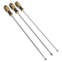 Sealey S0895 Screwdriver Set 3pc Extra-Long