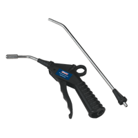 Sealey SA914 Air Blow Gun with Safety Nozzle & 2 Extensions