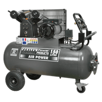 Sealey SAC3153B Compressor 150L Belt Drive 3hp with Front Control Panel
