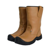 Scan SCAFWTEXAS10 Texas Lined Rigger Boots Tan UK 10