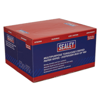 Sealey SCP1601 Multipurpose Paper Wipes in Dispenser Box  Creped Turquoise 69gsm 160 Sheets