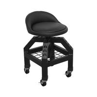 Sealey SCR03B Creeper Stool Pneumatic with Adjustable Height Swivel Seat & Back Rest