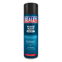 Sealey SCS026 Black Matt Paint 500ml Pack of 6