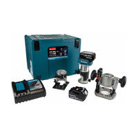 Makita DRT50RTJX2 18V LXT Brushless Router Trimmer with 2x 5.0Ah Batteries
