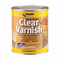 Everbuild WVARCLS07 Quick Dry Wood Varnish 750ml (Satin Clear)