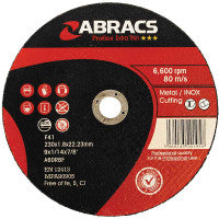 Abracs Proflex Extra Thin Cutting Discs 230mm x 1.8mm x 22mm - 10 Pack