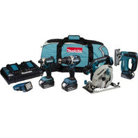 Makita DLX5043PT 18V Cordless 5 Piece Kit with 3x 5.0Ah Batteries