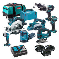 Makita MAKKIT7X35 LXT 18V Cordless 7 Piece Power Tool Kit with 3x 5.0Ah Batteries