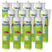 Illbruck SP050 Fix & Seal Universal Adhesive Grey 310ml - Pack of 12